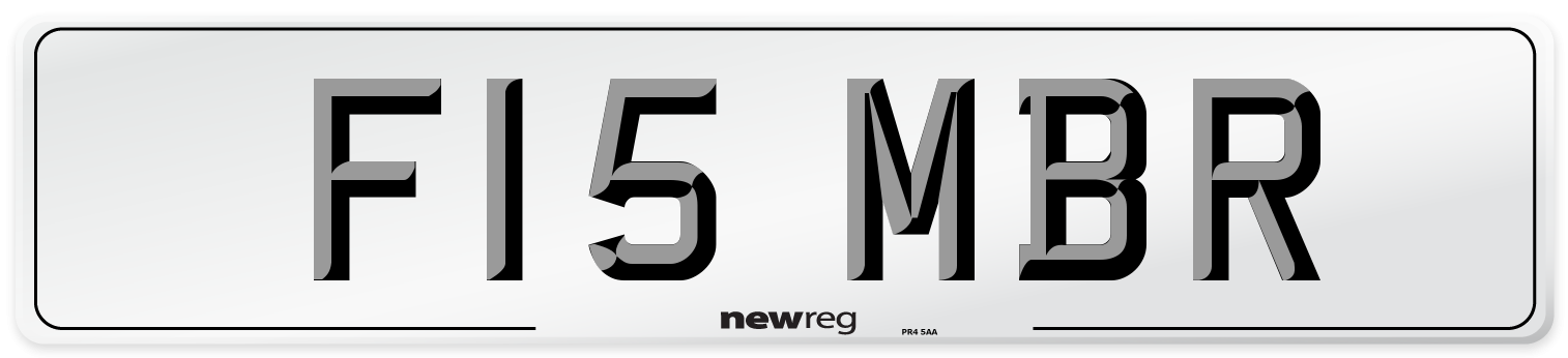 F15 MBR Number Plate from New Reg